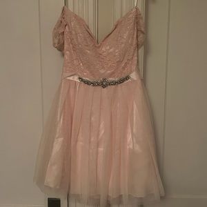 Baby Pink Homecoming Dress